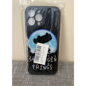 New Stranger Things iPhone 13 Pro Max 3 Bike Car Black Phone Case